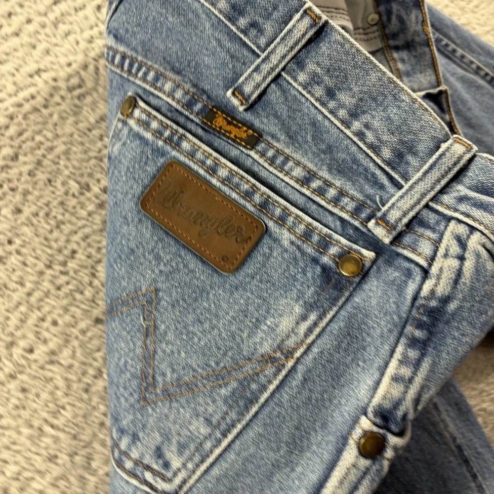 VINTAGE Wrangler 47 MWZ Jeans Mens 36x30 (Fits 35x29) Cowboy Cut Blue Cotton